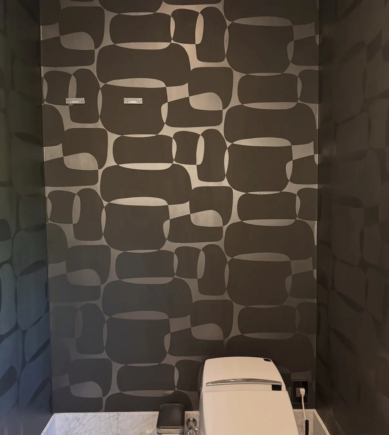 Commercial-grade metallic wallcovering installation